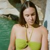 Palm Swimwear Palm | Rhea Halter Top Chartreuse