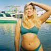 Else Else | Olivia Rouched Triangle Bikini Top Vital Green